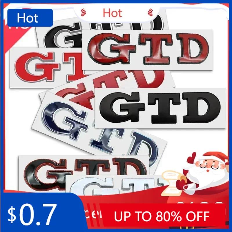 New 1pcs 3D GTD Metal Car Logo Letter Sticker Emblem Tail Door Trunk Sticker for Volkswagen VW Passat B5 B7 Polo Tiguan Gol