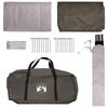 Cabin Tent with Roof Brown and Gray 8 Person Polyester and Steel