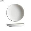Circular Ceramic Dinner Plate Restaurant Salad Bowl Thick Soup Bowl Snack Plate Dessert Plate Pasta Plates Solid Color Tableware