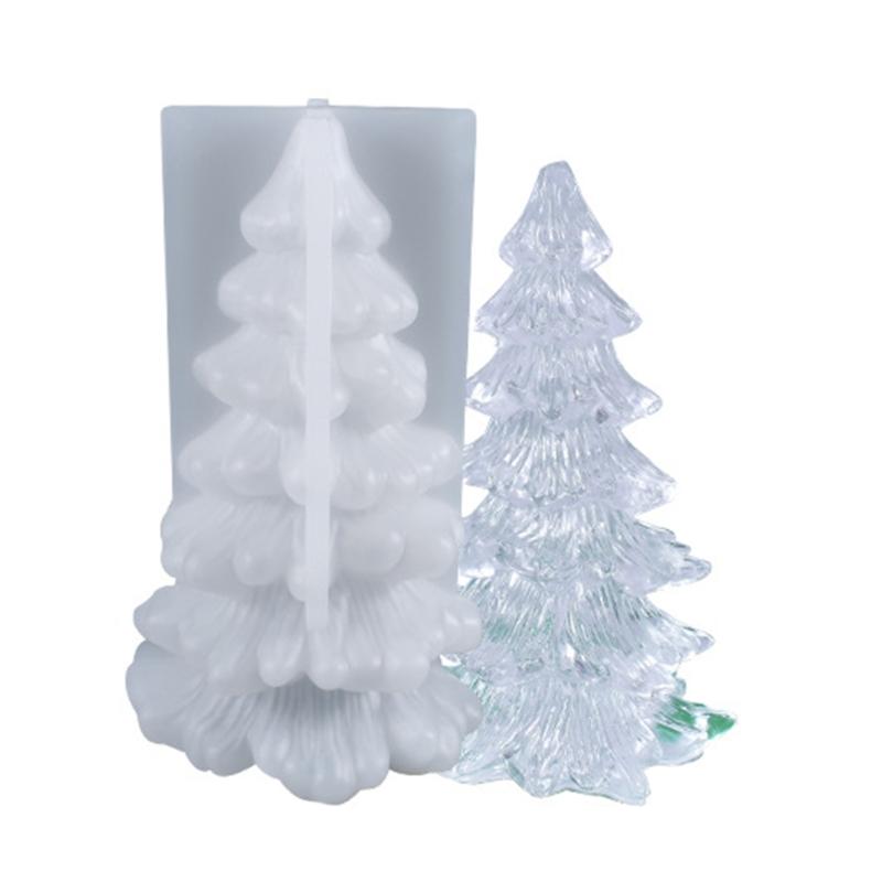 Christmas Tree Setting Ornaments Silicone Mold Epoxy DIY Decoration Making Candle Melt Resin Polymer Clay Home Decor