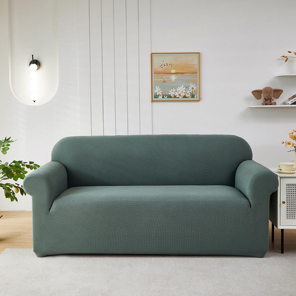 Thick Corn Fleece Couch Cover Stretch Elastic Sofa Slipcover Anti Slip All Season Use