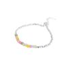 Dopamine Luxury Colorful Beaded Bracelet: High-End Silver Flash Women's Jewelry