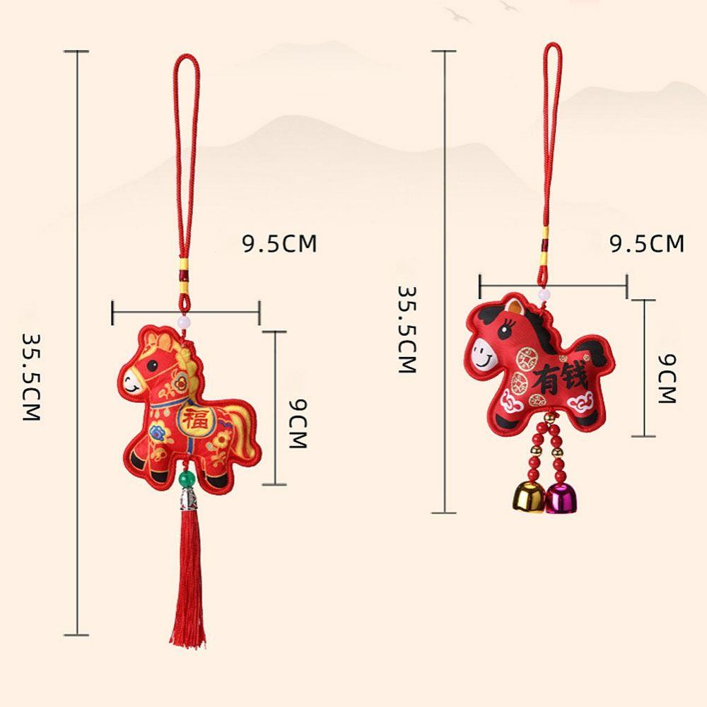 Chinese Style Horse Sachet Tassel Red Horse Gift Horse Bell Tassel Pendant Bag Charms Zodiac Incense Packet