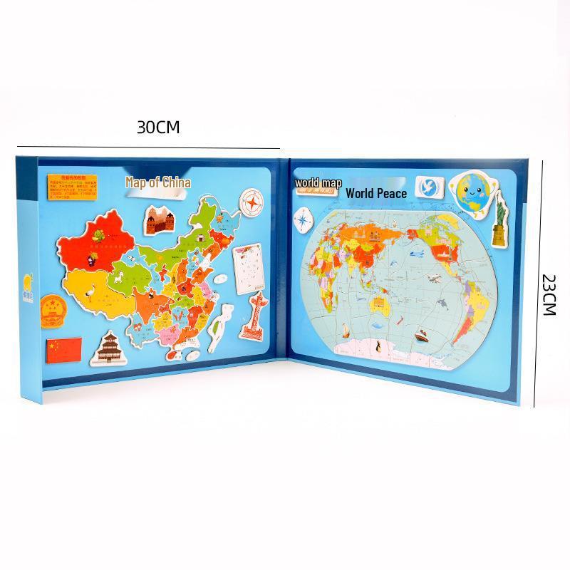 3D Wooden Map Puzzle: Enlightenment Edition for Children 10+ Years - Early Education Toy