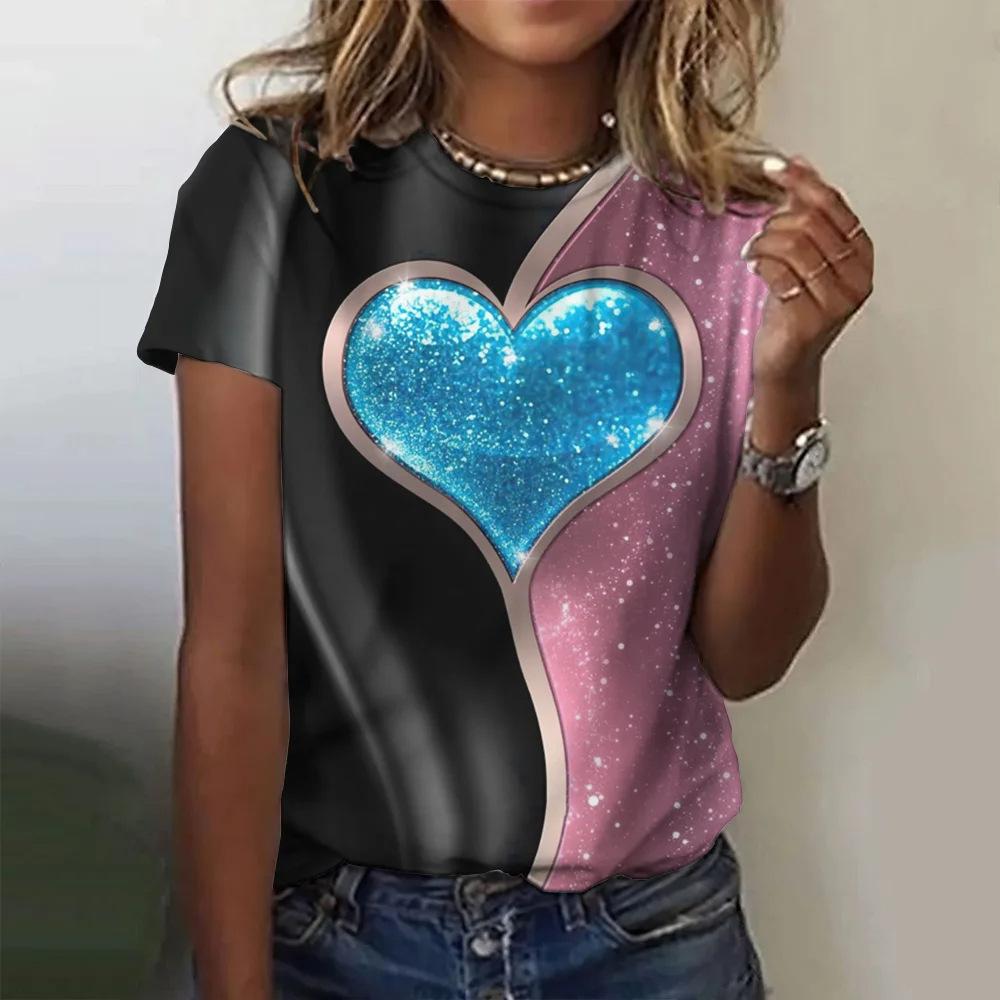 Women's Cute Short-sleeved Fashion Printed Top Is Comfortable T-Shirts Women’s