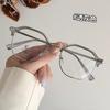 New Fashion Women'S Eyeglasses Frame  Material Semi-Rimless Eyeglass For Men Blue Light Blocking Man Glass