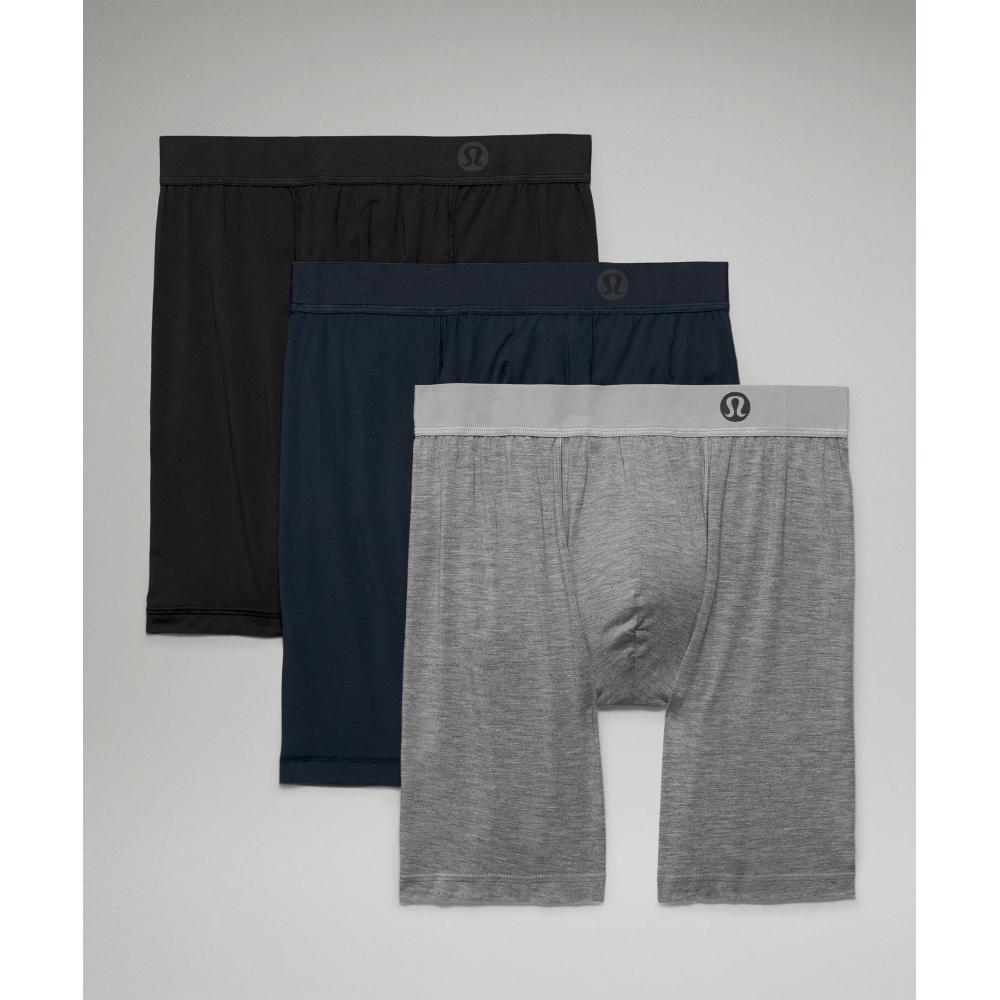 

Lululemon Always In Motion Длинные боксеры 7 3 шт. в упаковке Черный с меланжевым сердечником Средне-серый Темно-синий XXL/7