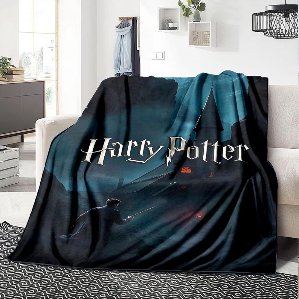 1pc Harry Potter Flannel Blanket Soft Warm Throw for Home, Office, Travel, All-Season Cozy Bedding GiftL1147
