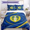 Leeds United Fußball Bedrucktes 3-teiliges Bettwäscheset, Bequemes hautfreundliches Schlafzimmer Bettbezug-Set
