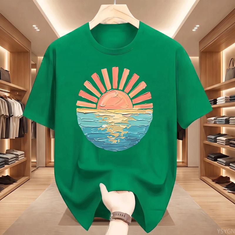 Sunset Beach Tshirt Coastal Ocean Graphic Tee Unisex Unisex Summer Vacation T Shirt Cute Travel Tee Unisex Round Neck Printed