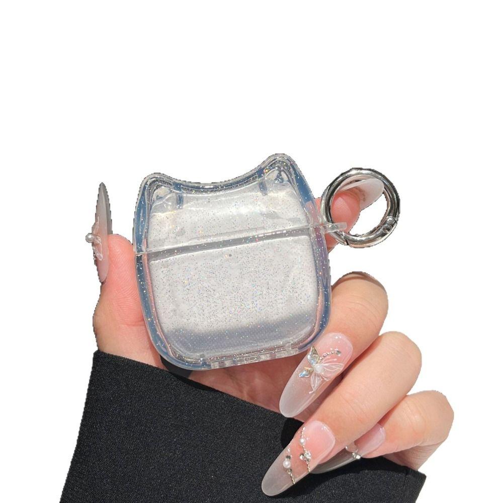 Cute Cat Clear Earphone Case Anti-Fall Charging Box Shell Kawaii Earbuds Cover for Airpods 4