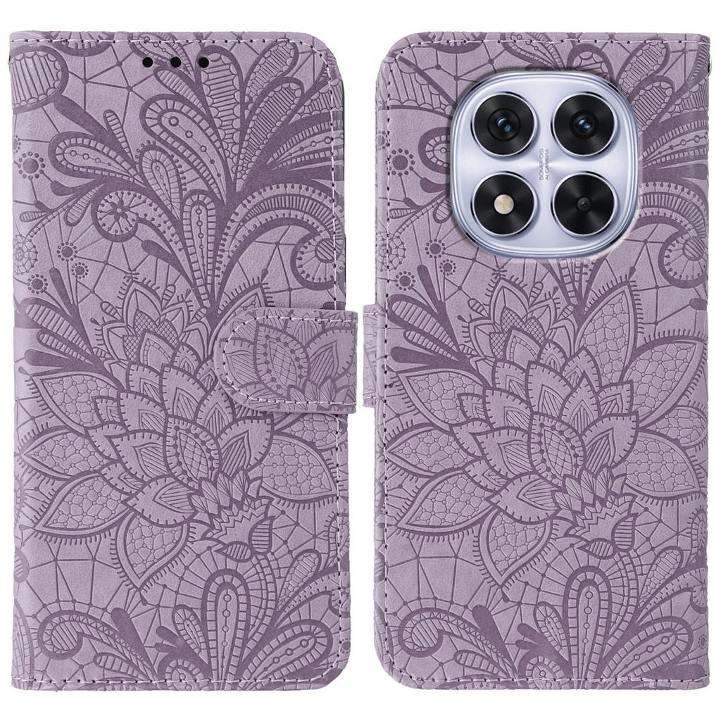 For Xiaomi Redmi Note 14 Pro+ 5G/Note 14 Pro 5G/4G/Poco X7 5G Case Lace Flowers PU Leather Flip Wallet Phone Cover