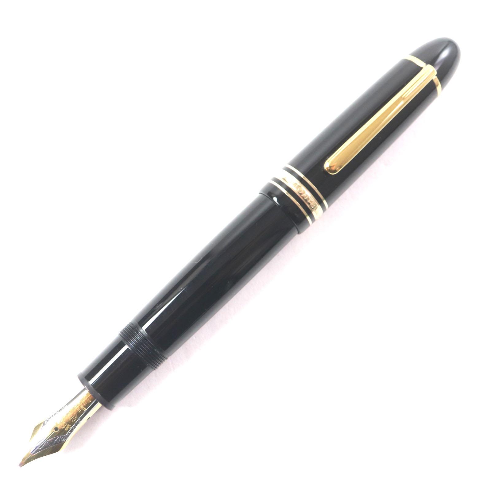 

Excellent MONTBLANC fountain pen Meisterstck white star Black gold 18K mens Used