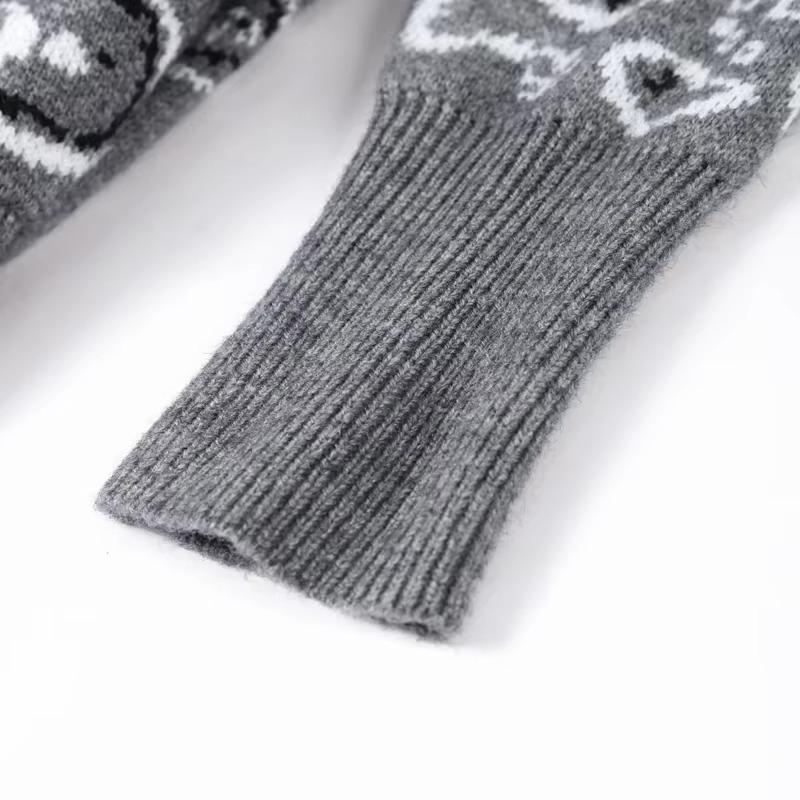 Lässiger Cardigan Damen Locker Stehkragen Reißverschlusstaschen All-Match Pullover Frühling Dicke Warme Strickware