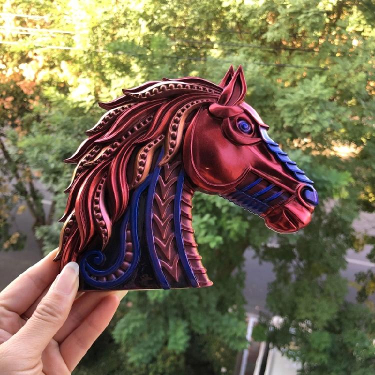 Lovely Horse Wall Decor Silicone Mold 3D Resin Molds Durable and Reusable