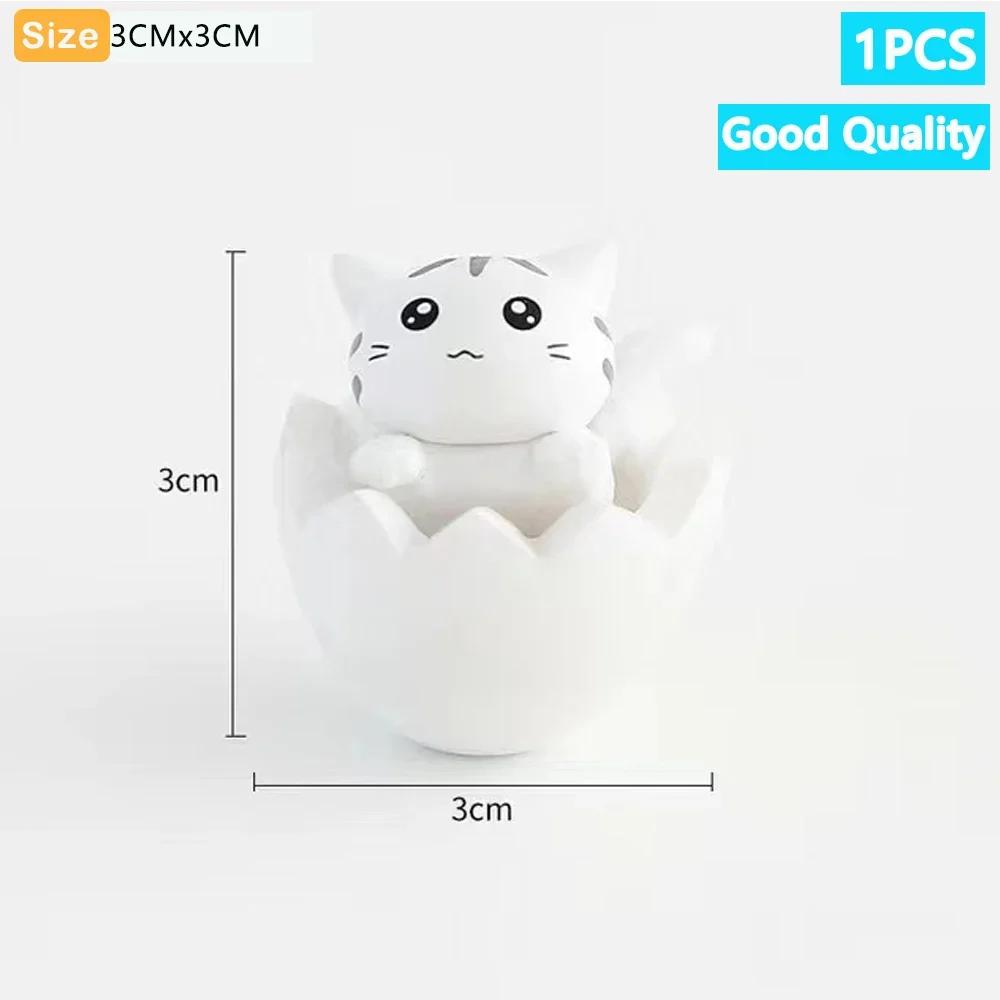 Kawaii 1-4 Stück Mini Katze Ornament Garten Kätzchen Statue Heimdeko Geschenk Kinder Kinder Babyzimmer Dekoration Spielzeug Miniaturfiguren