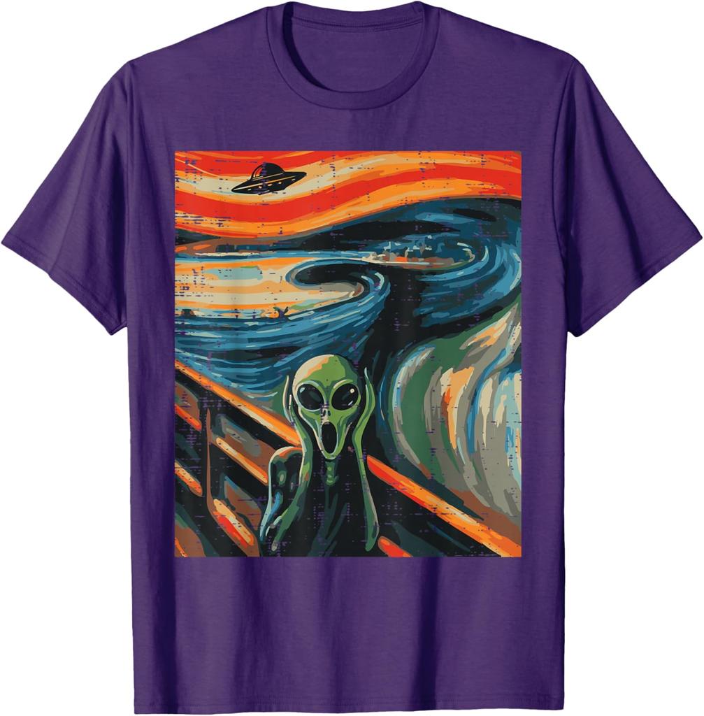 Parodie na Vetřelce Výkřik UFO Umění Grafické Tričko Pánské Dámské Unisex Bavlna Ležérní Tričko