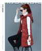 Frauen Herbst Winter Midi Mit Kapuze Ärmellose Weste Mantel Outwear Mantel Übergroße Puffer Jacke Baumwolle Gefütterte Parkas Weste 7 Farbe