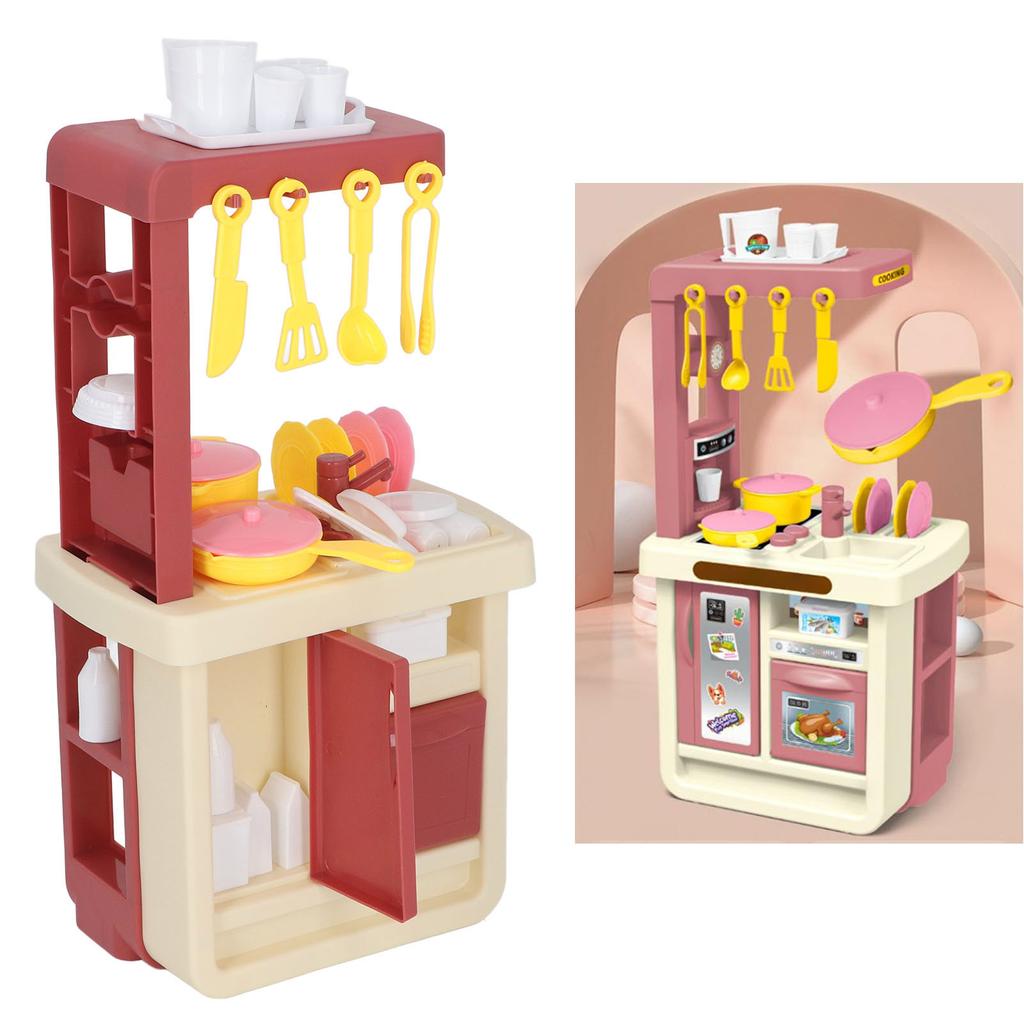 43Pcs Kitchen Toys Imitated Chef Kitchen Toys Educational Kitchen Pretend Cooking Toys Playset for H