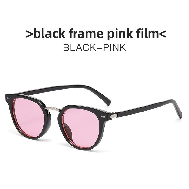 Retro Korean Style Round Sunglasses With Uv400 Protection For Fashionable Outdoor Wear