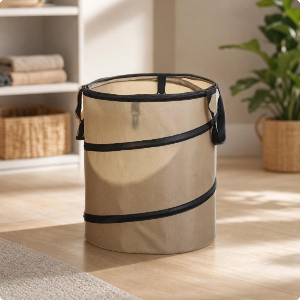 Foldable Trash Bin Portable Can with Handles Convenient for Picnics