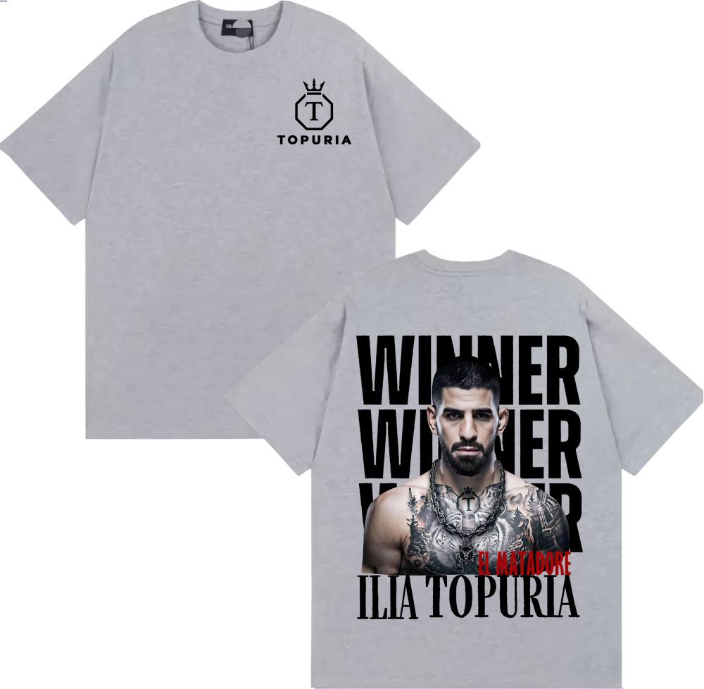 Winner El Matador Ilia Topuria Vintage Tshirt Unisexs Women Fashion Trending Hip Hop T Shirts Cotton Comfort High Quality T Shirt