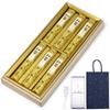 Sympathy Incense Gift Set In a Paulownia Wood Box [Wakyo, 2 Types, Sandalwood, with Outer Wrapping, Condolence Message, and Carry Bag] Made In Japan,