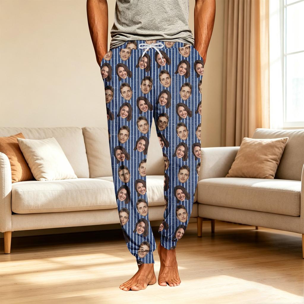 Men's Pajama Pants with Pockets - Casual Pants for Home Sleepwear