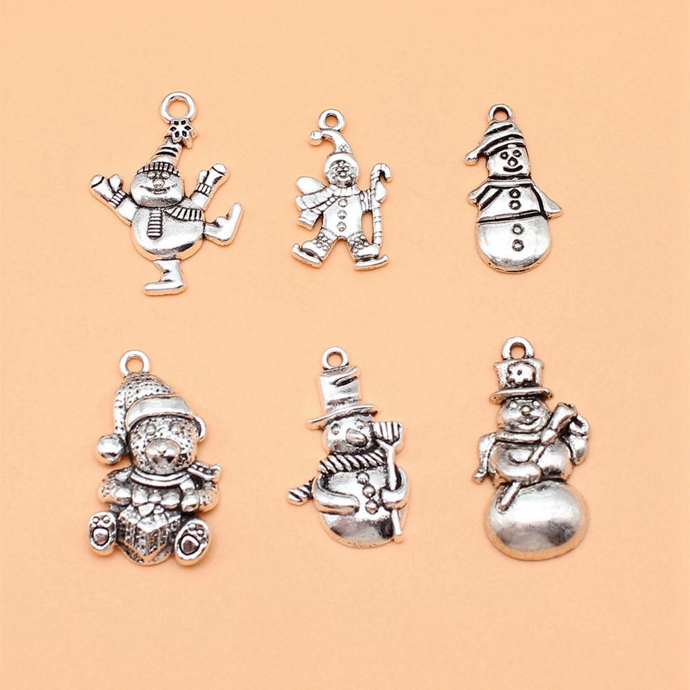 Halloween Theme Charms Silver Color Alloy Pendants For Gothic Holiday Jewelry Making
