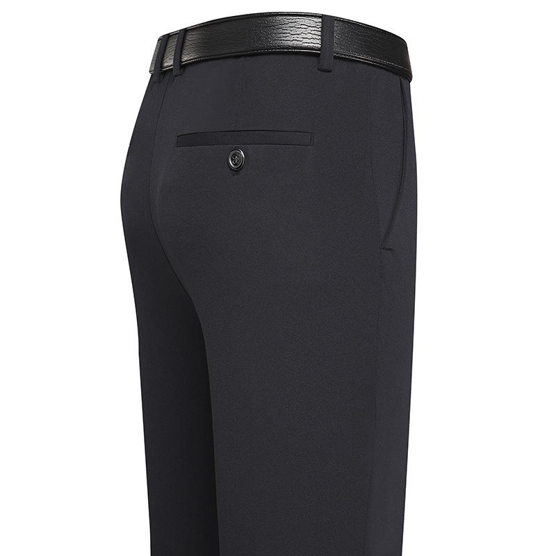 Erkek Yaz İnce Moda İş Rahat Takım Elbise Pantolon Uzun Pantolon Erkek Elastik Düz Kollu Resmi Pantolon Büyük Beden 27-42