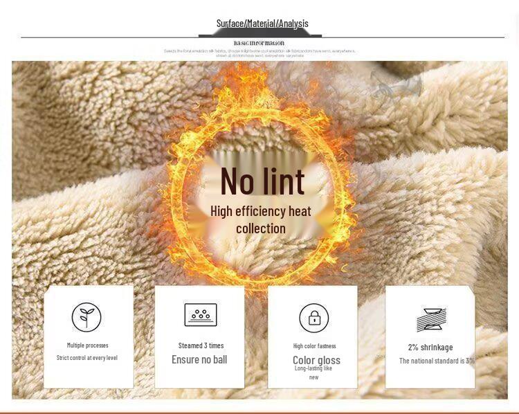 Unisex Windproof Lamb Fleece Cotton Pants: Fleece-Lined, Thickened, Ideal for Autumn and Winter