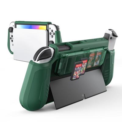 KIWIHOME Switch OLED-Hülle Switch OLED-Abdeckung Organic EL Case Docking TPU-Griff Inkl. Spielkarte Klare Schutzhülle PC-Material Ergonomisch Voll