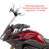 Alpha Rider Clip-on Windscreen Extension, Spoiler Air Deflector, Universal Fit for BMW F800 R1200GS, Yamaha, Kawasaki, Honda, Suzuki, etc., Clear