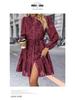 European and American Elegant Retro Lace Long Sleeve Dress - Multicolor Spring & Autumn Style