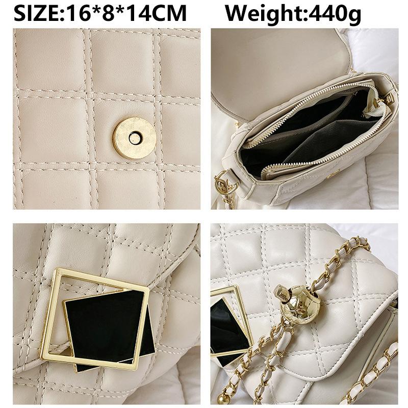 New Small Rhombus Shoulder Bag Fashionable Small Fragrant Small Square Bag Versatile Foreign Style Explosion Multi-layer Oblique Span Women's Bag