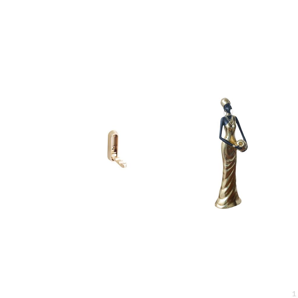 Folding Wall Hook Foldable Coat Decor African Lady Figurine Zinc Alloy Resin