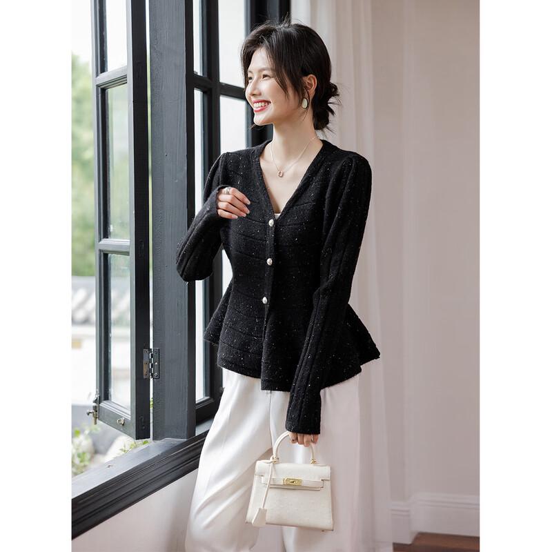 MOCANA Women's Retro V-Neck Knit Cardigan