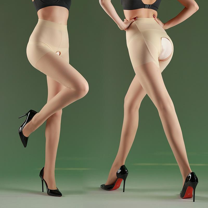 Women's Invisible Stockings Summer 8d Open Crotch Ultra-Thin Pantyhose Ultra Elastic Tight Stocking Transparent Sheer Pantyhoses