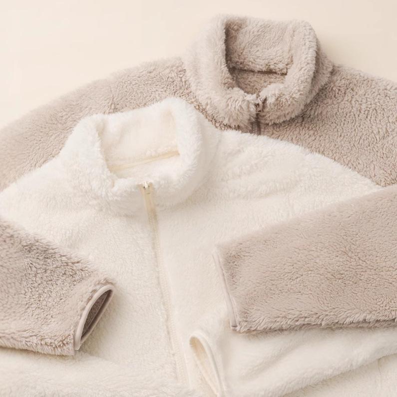 2026 Women's Korean Style Warm Stand Collar Fleece Fur Coat for Autumn/Winter