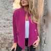 Damen Herbst/Winter Wolljacke mit Bindegürtel und aufgesetzten Taschen