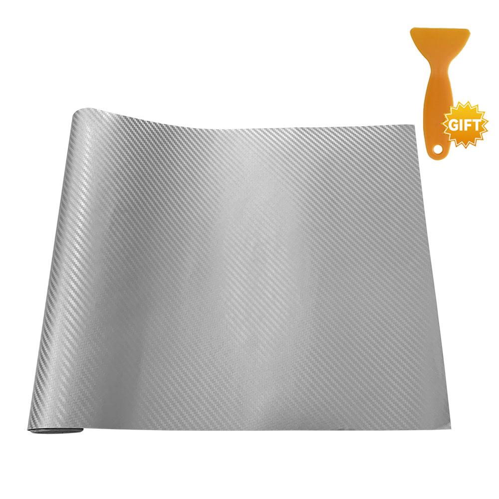 30x127cm Car 3D Carbon Fiber Vinyl Wrap Sticker with Scraper Waterproof Protection Film for Auto Exterior Change Color Stickers