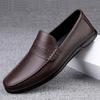 Leather Penny Loafers Men Casual Shoes Luxury Designer Dress Shoes Man Moccasins Vintage Slip On Flats Mens Driving Shoes 2025