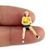 1:64er Maßstab Handbemalte Miniaturfigur Realistische Miniaturmenschen Tennisspieler Figur Modell für Fotografie, Sammler