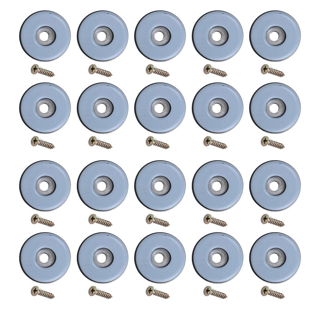 Pack Of 20 Reusable Furniture Sliders With Screws for Wood Floor Chair Leg Protectors Scratch Noise Reductions Glides