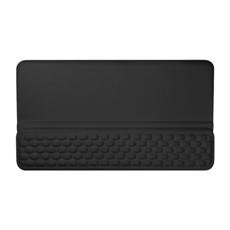 

Antislip Keyboard Wrist Support PU Leather Memory Foam Base For Keyboard Stand Wrist Rest Secure Stability Fabric Cover чорний