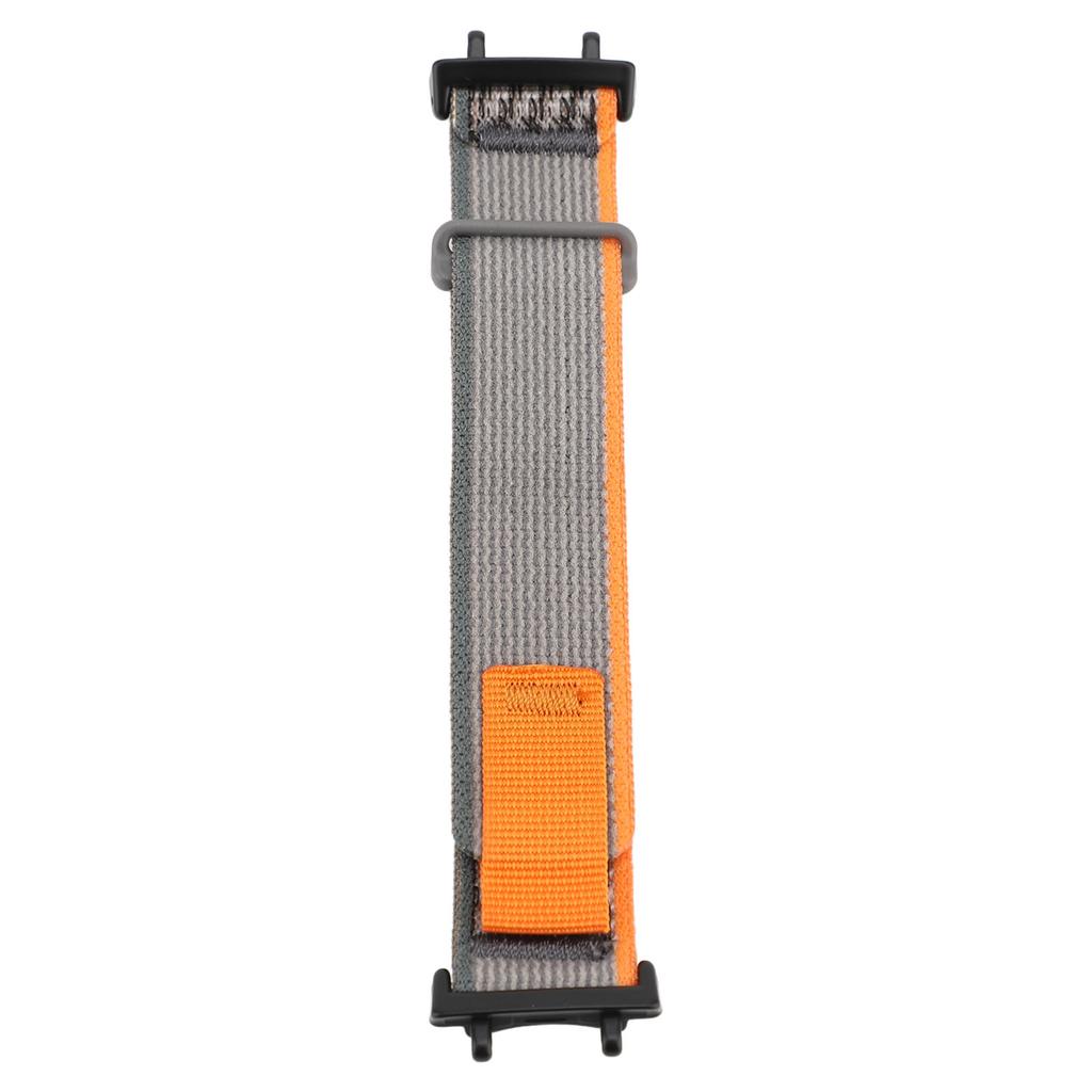 Nylon Band for T Rex 3 Hook and Loop Adjustable Sporty Style Replacement Smartwatch Wristband Loop Strap Orange Gray