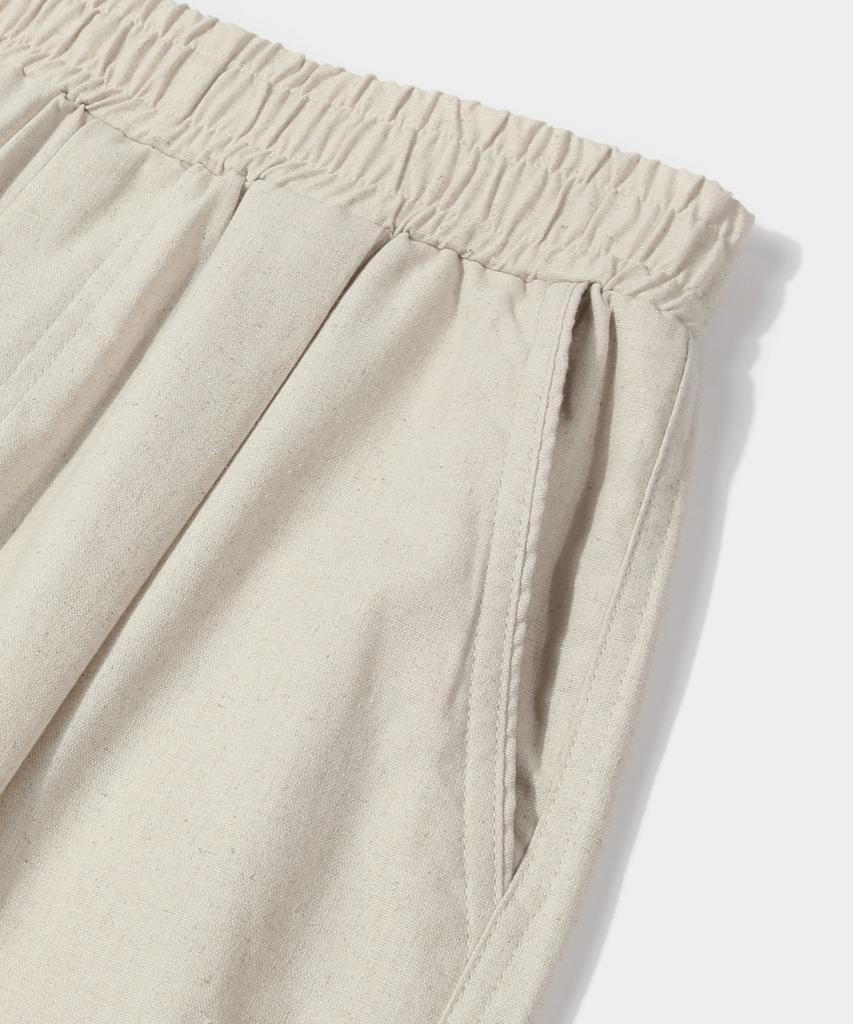 INDUST Semi-Wide Single-Pleat Linen Pants_5 Colors