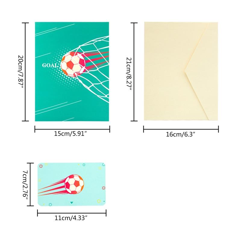 3D for Pop up Football Greeting Card Kit Surprise Mysterious Kids Girls Boys Pre