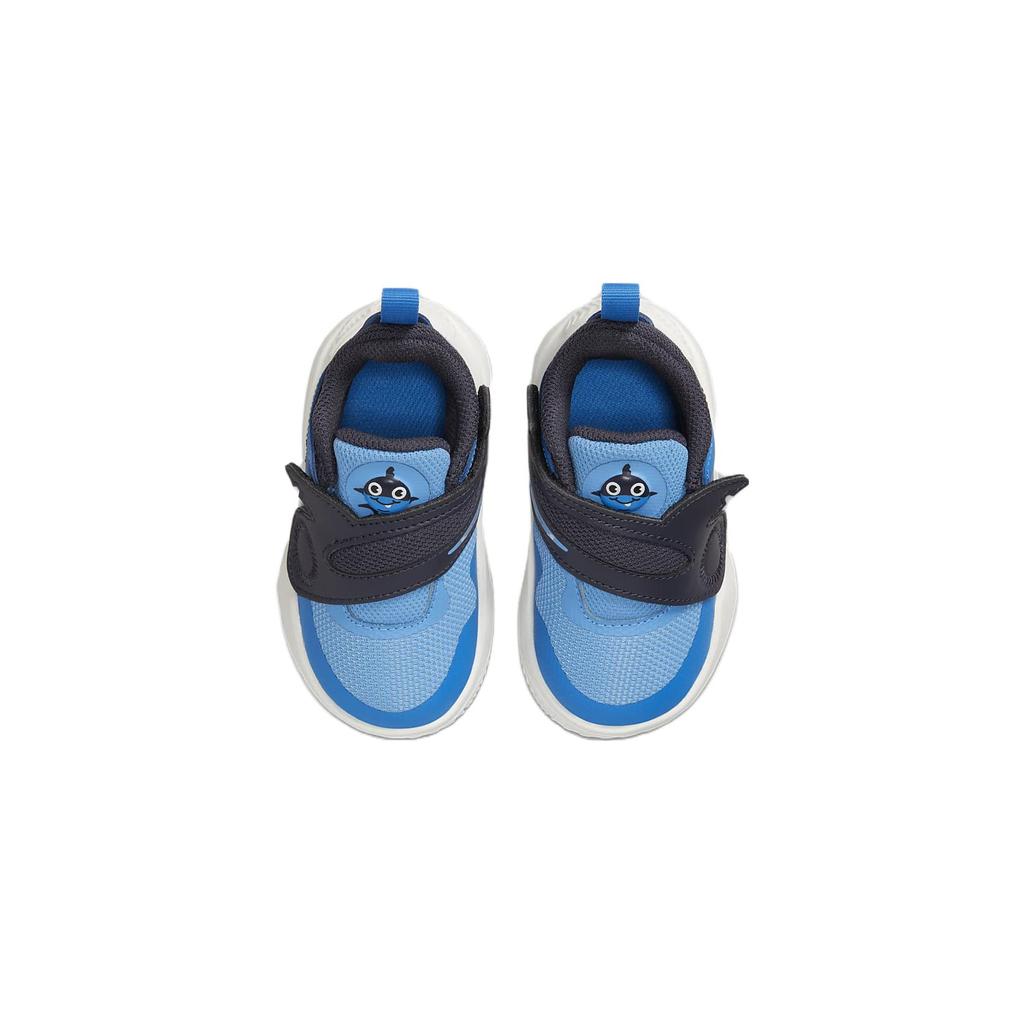 Nike Team Hustle D 11 Lil TD Abrasion Resistant Low top Toddler Shoes Blue White Infant And Toddler DV8993-400