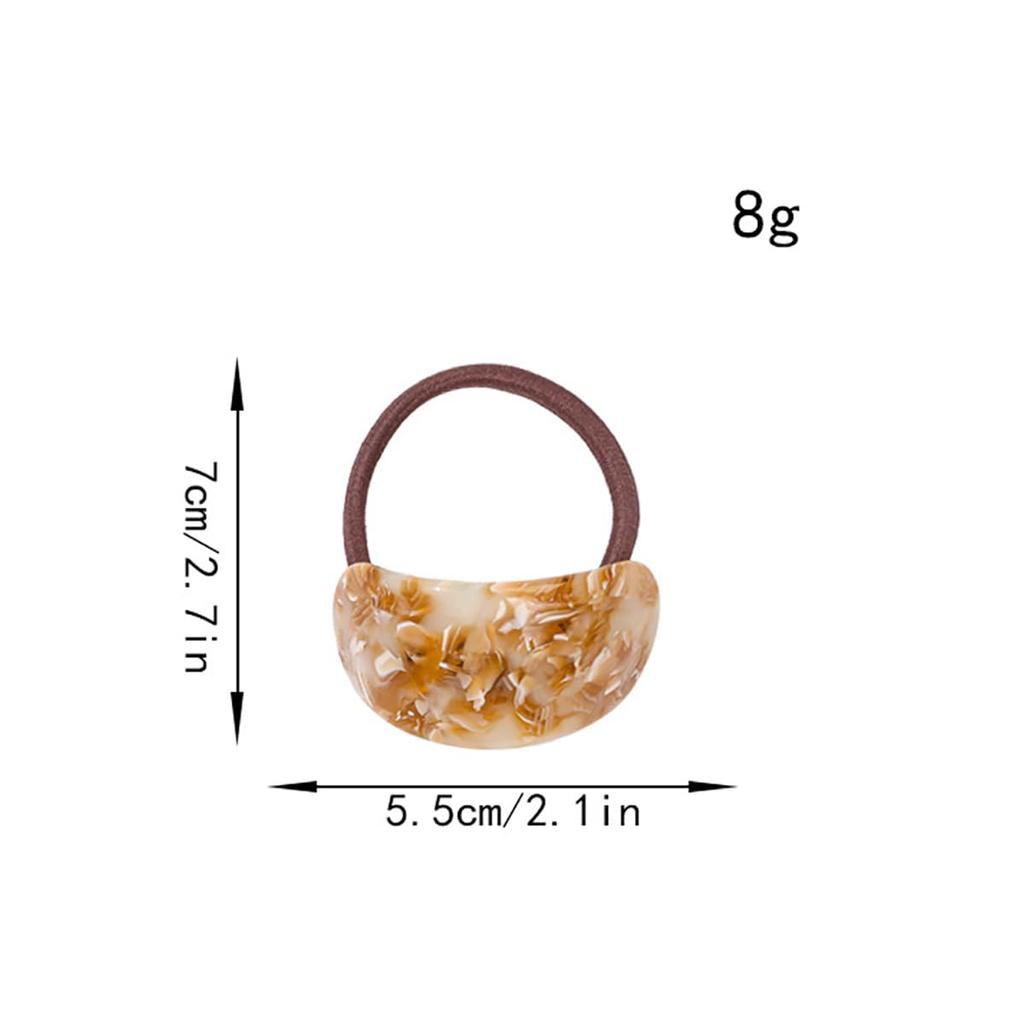 Acrylic Cuff Hair Ties Elastics Ponytail Holder Hair Bands Ropes French Hair Cuff Wrap Hair Rubber Accessories for Women Girls 5pcs Oval